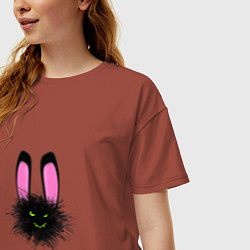 Футболка оверсайз женская Bunny dust, цвет: кирпичный — фото 2