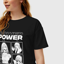 Футболка оверсайз женская Человек-бензопила Power, цвет: черный — фото 2