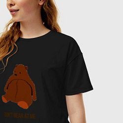 Футболка оверсайз женская Dont bear, цвет: черный — фото 2