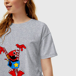Футболка оверсайз женская Boxy boo - poppy, цвет: меланж — фото 2