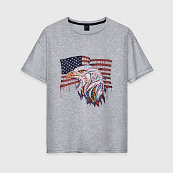 Футболка оверсайз женская American eagle, цвет: меланж