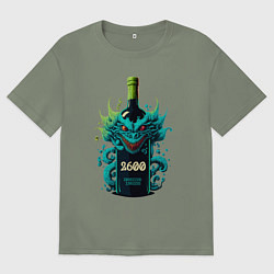 Футболка оверсайз женская Вино за 2600, цвет: авокадо