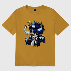 Футболка оверсайз женская Яростный Рин, цвет: горчичный