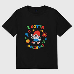 Футболка оверсайз женская I gotta believe, цвет: черный