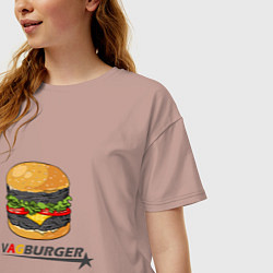 Футболка оверсайз женская VAGburger tyres, цвет: пыльно-розовый — фото 2