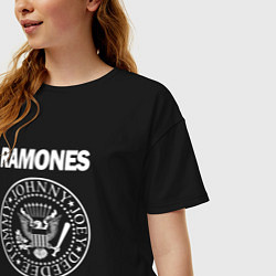 Футболка оверсайз женская Ramones Blitzkrieg Bop, цвет: черный — фото 2