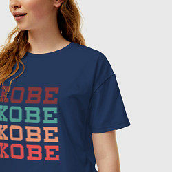 Футболка оверсайз женская Kobe name, цвет: тёмно-синий — фото 2