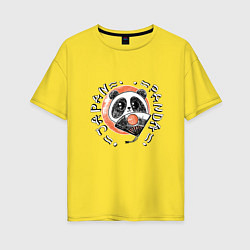Женская футболка оверсайз Японская панда