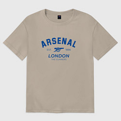 Футболка оверсайз женская Arsenal london the gunners, цвет: миндальный