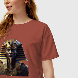 Футболка оверсайз женская Египетский фараон, цвет: кирпичный — фото 2