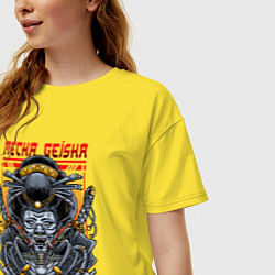 Футболка оверсайз женская Ирезуми Mecha Geisha, цвет: желтый — фото 2