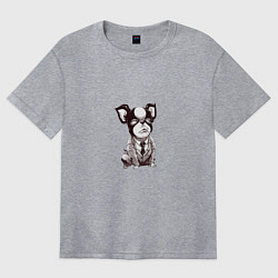 Футболка оверсайз женская Игги в пиджаке, цвет: меланж