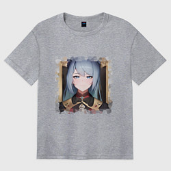 Футболка оверсайз женская Smug Anime Girl, цвет: меланж