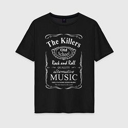 Футболка оверсайз женская The Killers в стиле Jack Daniels, цвет: черный