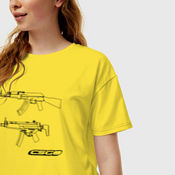 Футболка оверсайз женская CS white g by Boostuff, цвет: желтый — фото 2