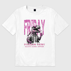 Футболка оверсайз женская Pivozavr party, цвет: белый
