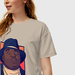 Футболка оверсайз женская Notorious B I G, цвет: миндальный — фото 2