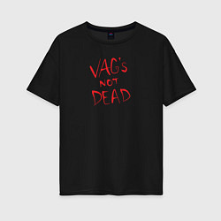 Футболка оверсайз женская VAG not dead, цвет: черный