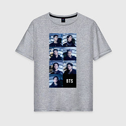 Футболка оверсайз женская We are bulletproof BTS, цвет: меланж