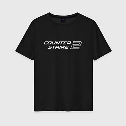 Футболка оверсайз женская Counter Strike 2, цвет: черный
