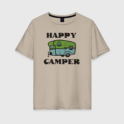 Футболка оверсайз женская Camper, цвет: миндальный