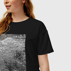 Футболка оверсайз женская Чёрные пузыри, цвет: черный — фото 2