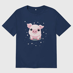 Женская футболка оверсайз Пухляш