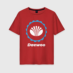 Футболка оверсайз женская Daewoo в стиле Top Gear, цвет: красный