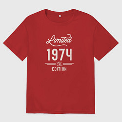Футболка оверсайз женская 1974 ограниченный выпуск, цвет: красный