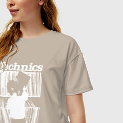 Футболка оверсайз женская Tichnics music, цвет: миндальный — фото 2