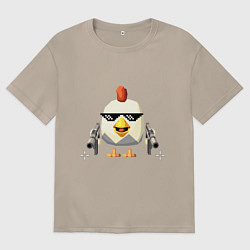 Футболка оверсайз женская Чикен Ган, цвет: миндальный