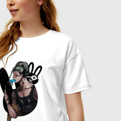 Футболка оверсайз женская Buddha with ice cream, цвет: белый — фото 2