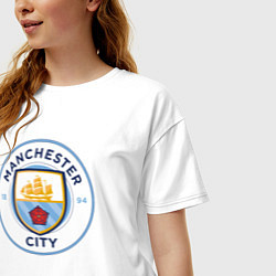 Футболка оверсайз женская Manchester City FC, цвет: белый — фото 2