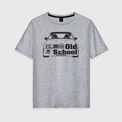 Футболка оверсайз женская BMW old school, цвет: меланж