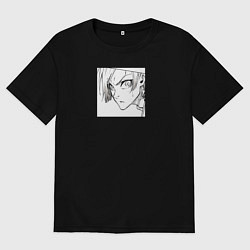 Футболка оверсайз женская Blue Lock, цвет: черный