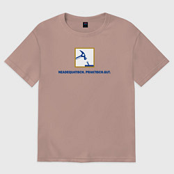 Футболка оверсайз женская Neadequatish praktish gut, цвет: пыльно-розовый