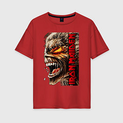 Футболка оверсайз женская Iron screaming, цвет: красный
