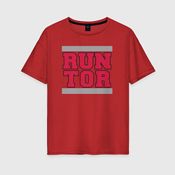 Футболка оверсайз женская Run Toronto Raptors, цвет: красный