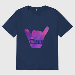 Футболка оверсайз женская Yamaster Gradient, цвет: тёмно-синий