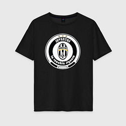 Футболка оверсайз женская Juventus club, цвет: черный