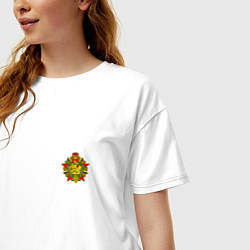 Футболка оверсайз женская Орден отличника погранвойск - мини, цвет: белый — фото 2