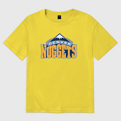 Футболка оверсайз женская Denver Nuggets, цвет: желтый
