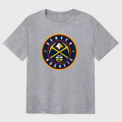 Футболка оверсайз женская Denver Nuggets, цвет: меланж