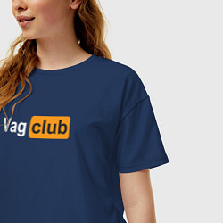 Футболка оверсайз женская Vag club, цвет: тёмно-синий — фото 2