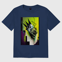 Футболка оверсайз женская Музыка города 2 - Хуф и Ся, цвет: тёмно-синий