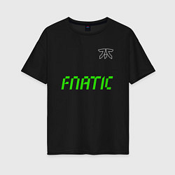 Футболка оверсайз женская Fnatic арт, цвет: черный