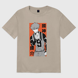 Футболка оверсайз женская Кунигами, цвет: миндальный