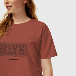Футболка оверсайз женская Brooklyn Urban City, цвет: кирпичный — фото 2