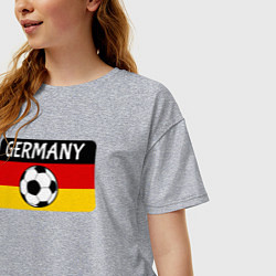 Футболка оверсайз женская Football Germany, цвет: меланж — фото 2