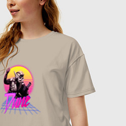 Футболка оверсайз женская Dune retro game, цвет: миндальный — фото 2
